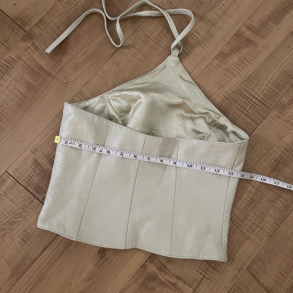 Vintage Leather Beige Halter Top BN - Picture 4 of 8